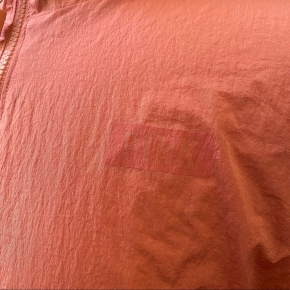 Victorias Secret PINK peach pink long sleeve hooded raincoat anorak jacket M - Picture 8 of 9